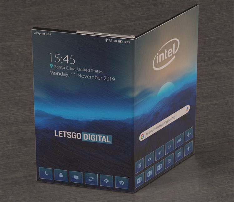Intel запатентовала смартфон с гибким дисплеем как у HUAWEI Mate X