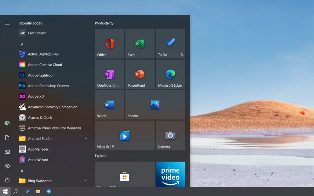 Новое меню «Пуск» в Windows 10 можно активировать самостоятельно