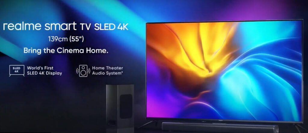 Realme представила первый в мире SLED-телевизор