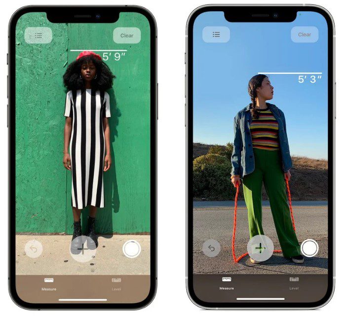 Лидар iPhone 12 Pro мгновенно измеряет рост людей