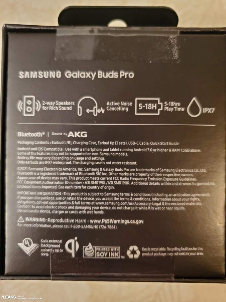 Новые беспроводные наушники Samsung Galaxy Buds Pro показали на фото