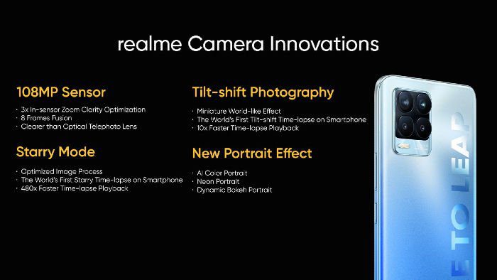Realme анонсировала смартфон Realme 8 Pro со 108-мегапиксельной камерой