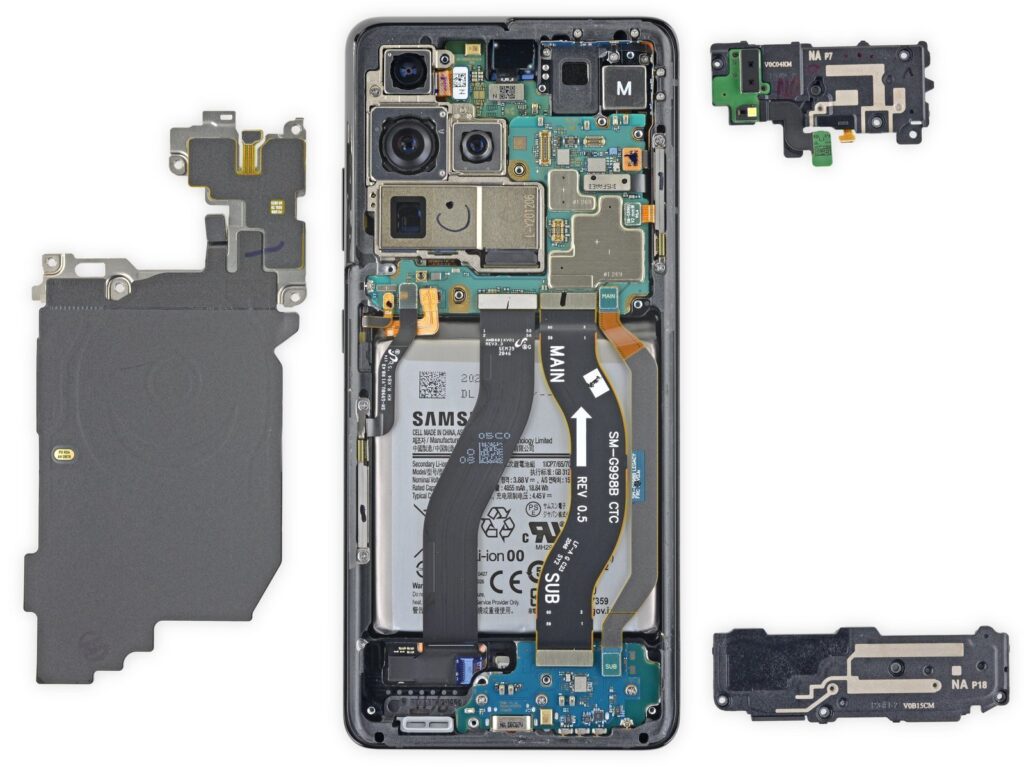 В iFixit оценили ремонтопригодность смартфона Samsung Galaxy S21 Ultra