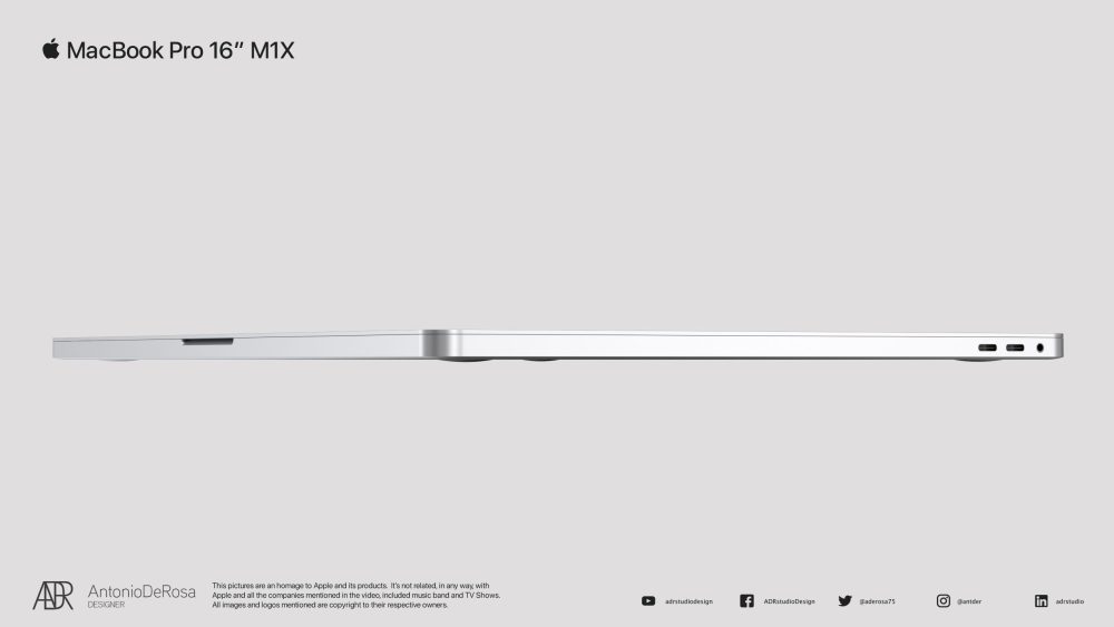 На рендерах представили дизайн нового 16-дюймового MacBook Pro 2021 года
