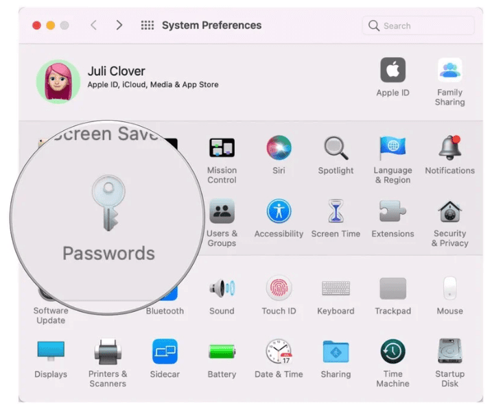 macOS Monterey имеет специальный раздел паролей в системных настройках и встроенный аутентификатор