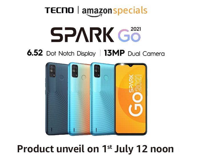 Бюджетный смартфон TECNO Spark Go 2021 выйдет 1 июля в Индии