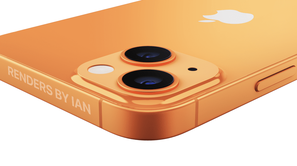 iPhone 13 в золотом и синем представлены на рендерах