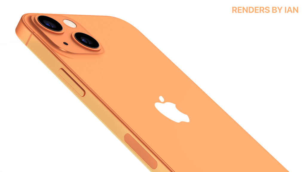 iPhone 13 в золотом и синем представлены на рендерах