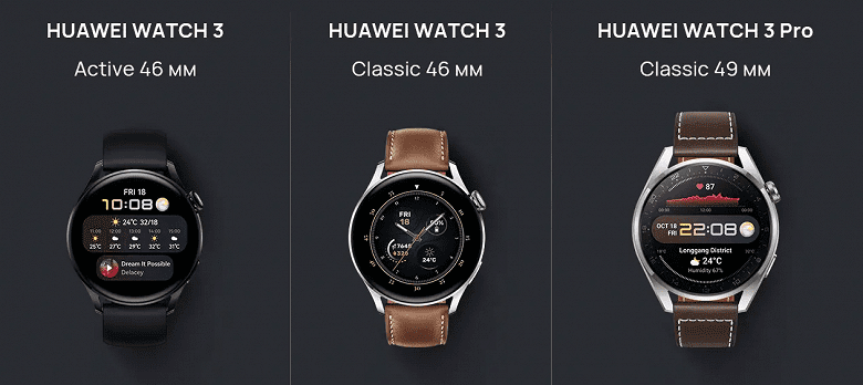 Huawei представила в РФ смарт-часы Watch 3 с операционной системой HarmonyOS 2.0