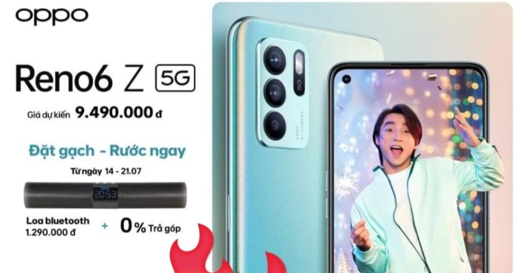 OPPO Reno6 Z 5G может стоить около 415 долларов во Вьетнаме