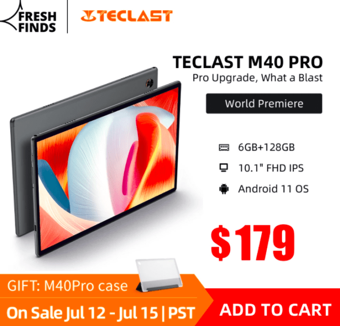Планшет Teclast M40 Pro запускается по всему миру за 179 долларов