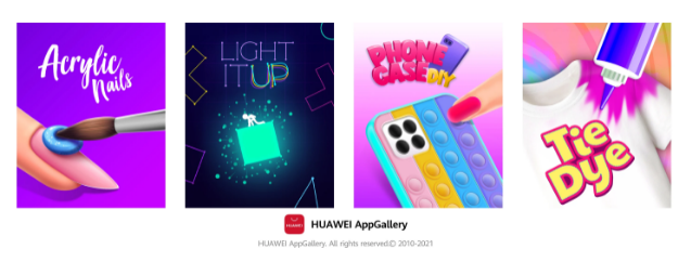 CrazyLabs запускает четыре новые игры в Huawei AppGallery, включая Tie-Dye и Light it Up