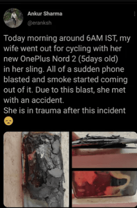 Устройство OnePlus Nord 2 взорвалось в Индии