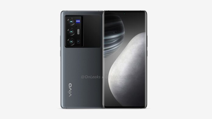 Рендеры Vivo X70 Pro + показали изогнутый дисплей и L-образные четырехугольные камеры