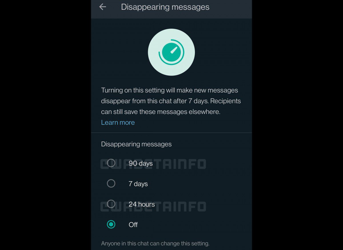 WhatsApp тестирует сообщения, которые исчезают через 90 дней