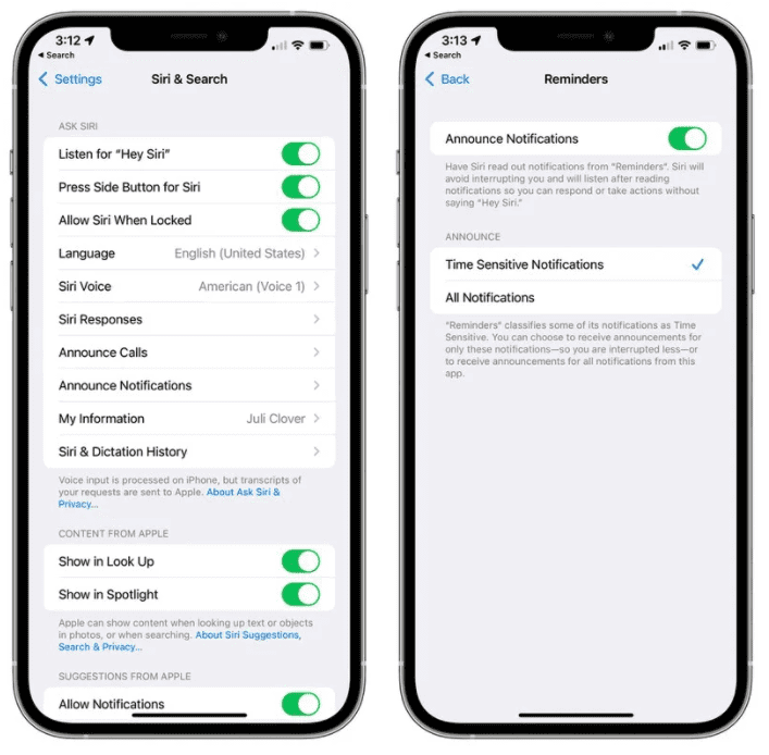 Новые функции в приложениях «Заметки» и «Напоминания» в iOS 15