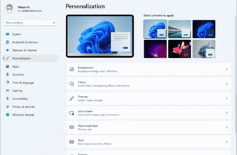 Настройки персонализации Windows 11