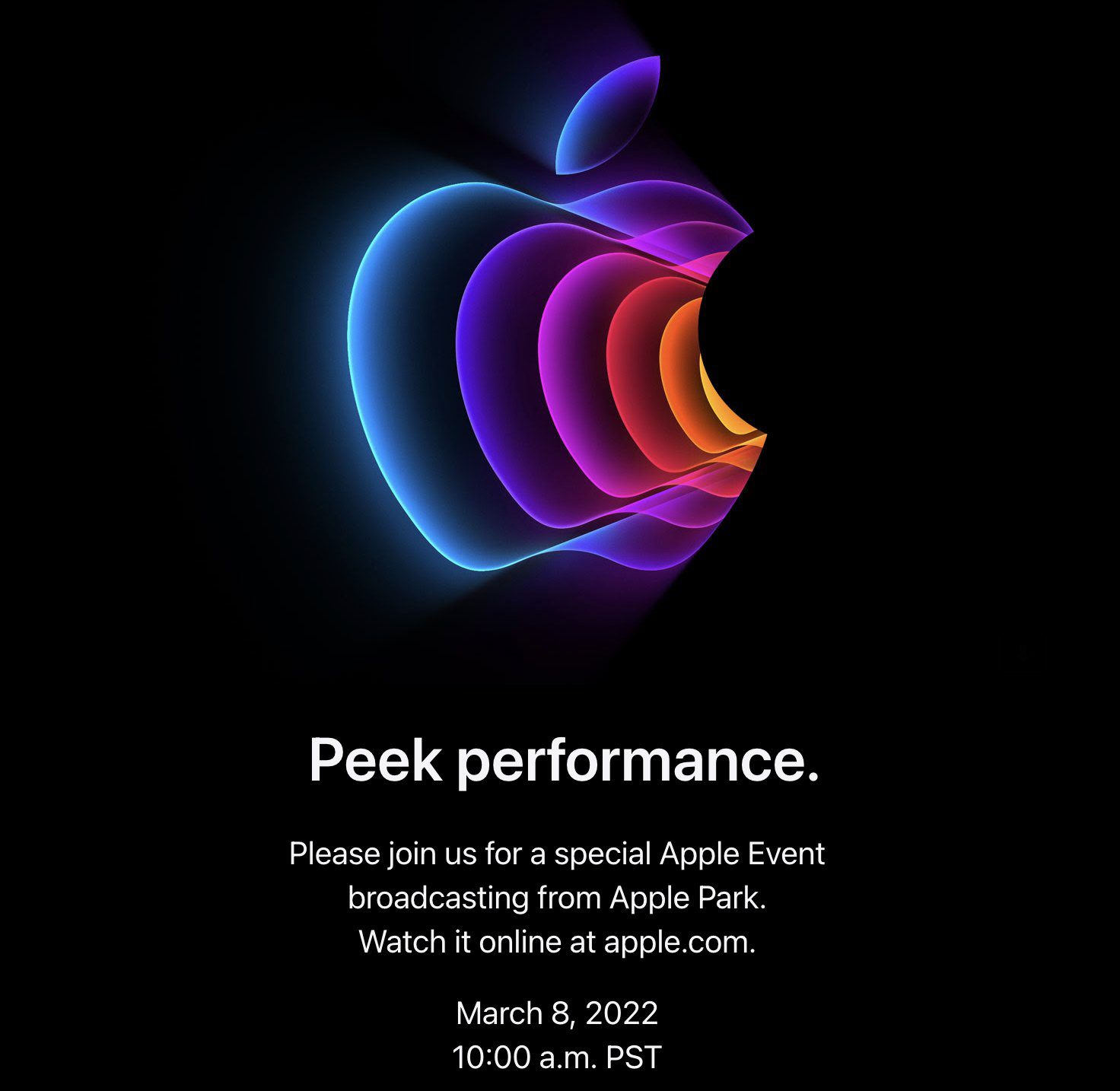 Новая презентация Apple «Peek Performance» состоится 8 марта 2022 года