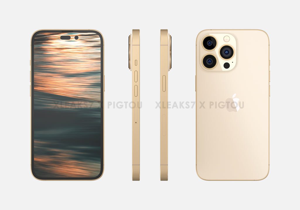 В сети появились новые рендеры iPhone 14 Pro в золотом цвете