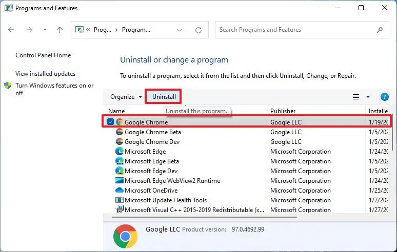 Как удалять программы в Windows 11?
