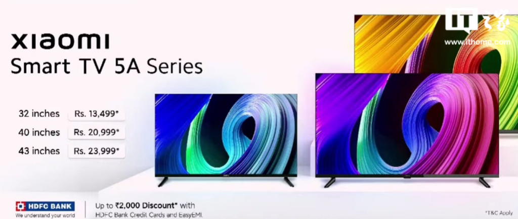 Китайская Xiaomi представила бюджетную линейку телевизоров Smart TV 5A