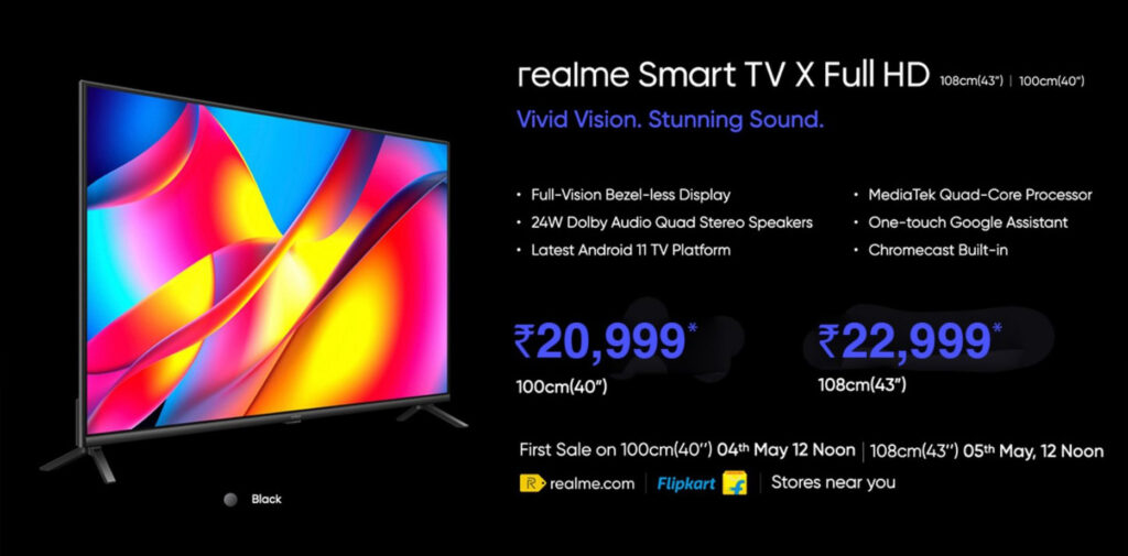 Компания Realme представила смарт-телевизор Smart TV X Full HD