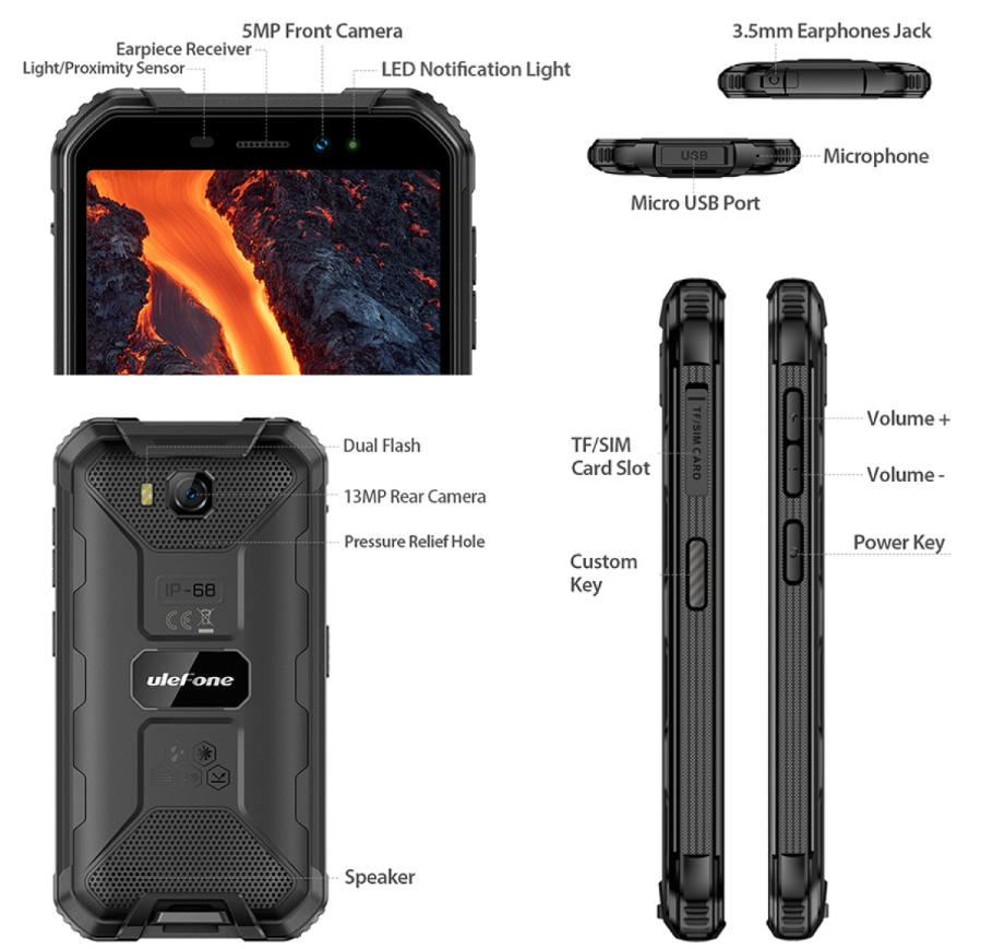 Ulefone защищенный смартфон Ulefone Armor X6 Pro оценила в $120