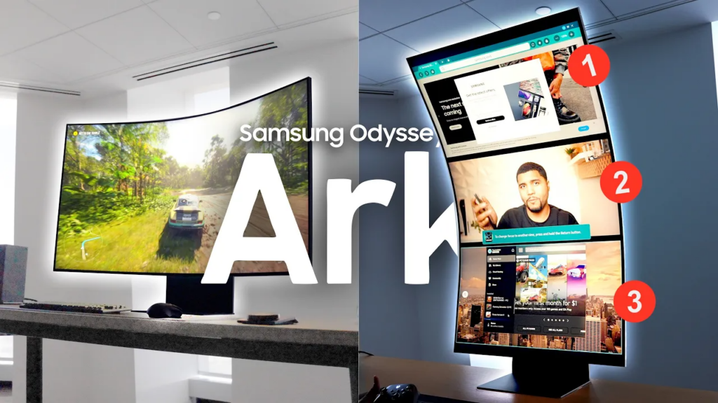 Samsung предлагает гигантский вогнутый монитор Odyssey Ark с портретным режимом за $3500