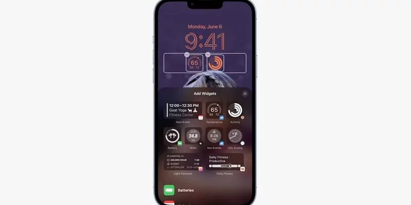 iOS 16: как добавить виджеты на экран блокировки iPhone