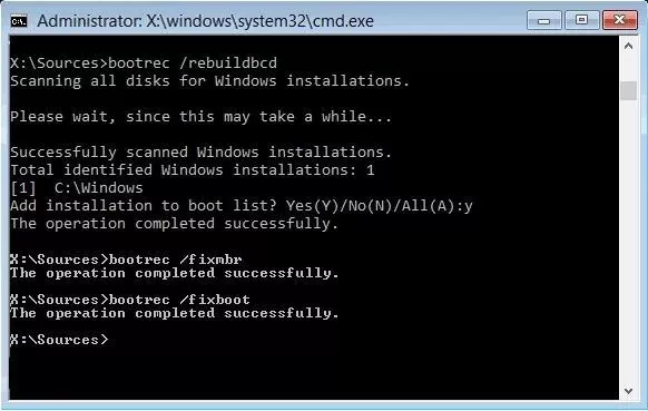 Код ошибки 0xc000000e при загрузке Windows 10