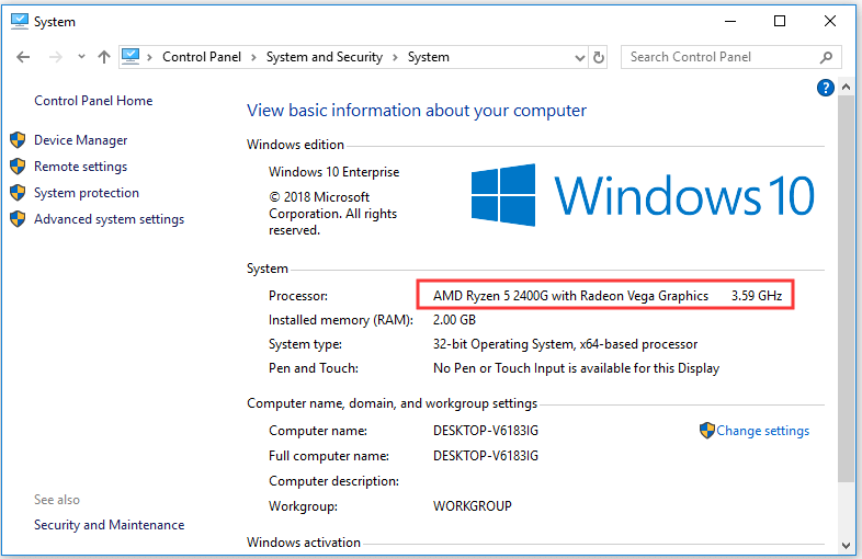 Как узнать свой процессор на Windows 10