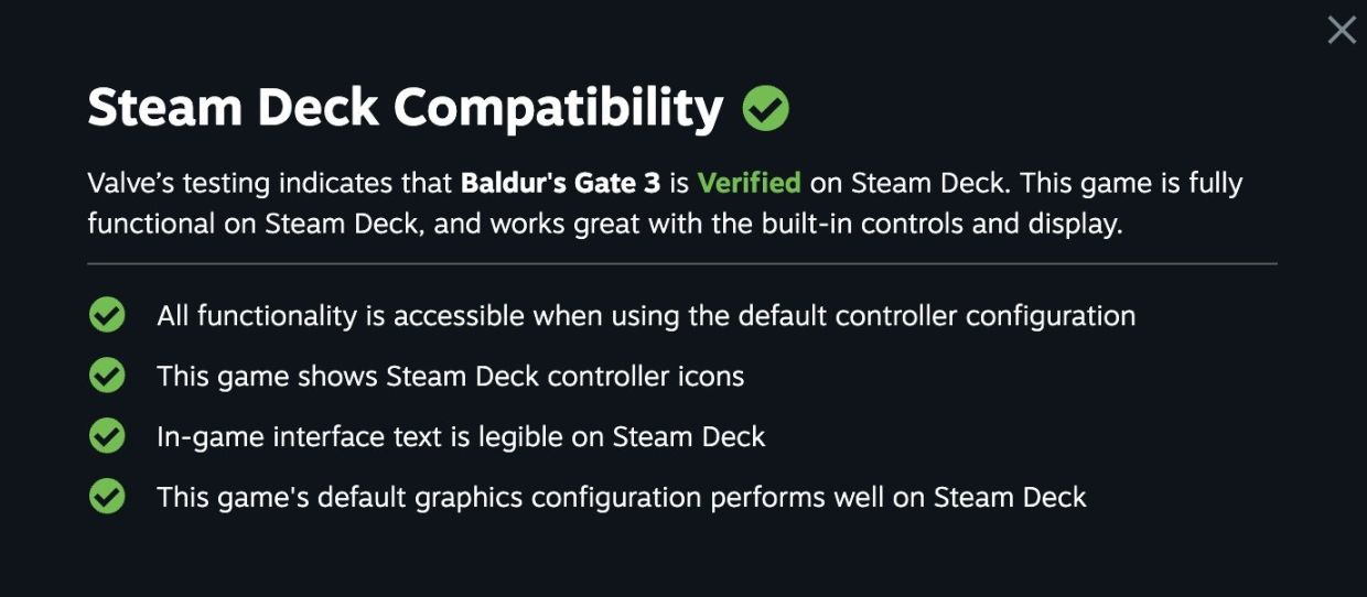 Baldur’s Gate 3 теперь полностью совместима со Steam Deck