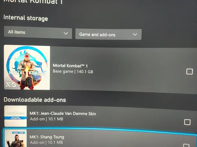 Mortal Kombat 1 на Xbox Series X/S весит 140 ГБ