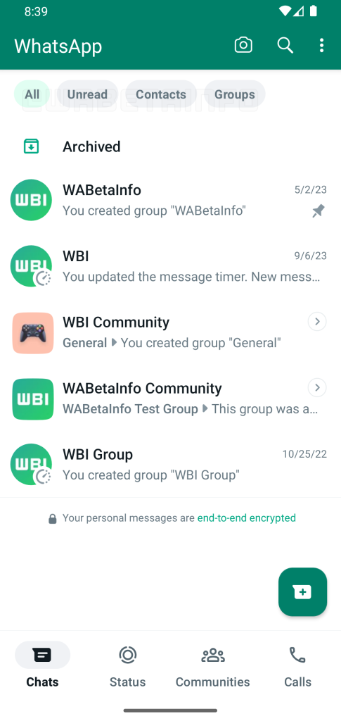WABetaInfo: WhatsApp работает над функцией фильтрации групповых чатов