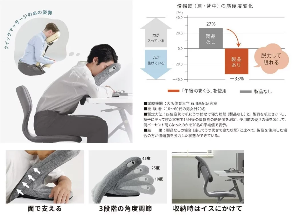 Японцы представили подушку для сна за столом и оценили ее в 6 тысяч рублей