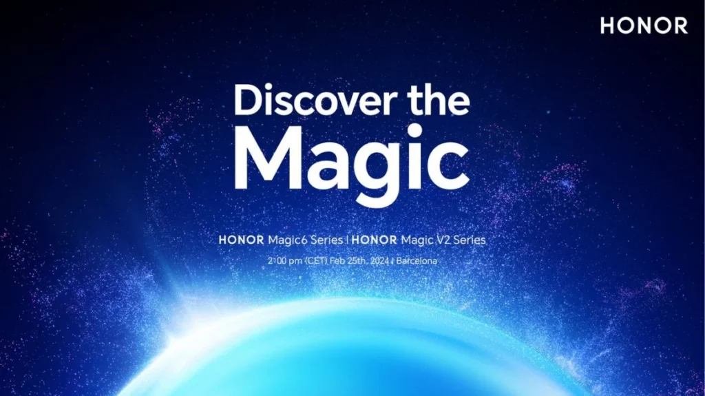 Honor анонсировала дебют новых Magic 6 Series и Magic V2 RSR на MWC в Барселоне