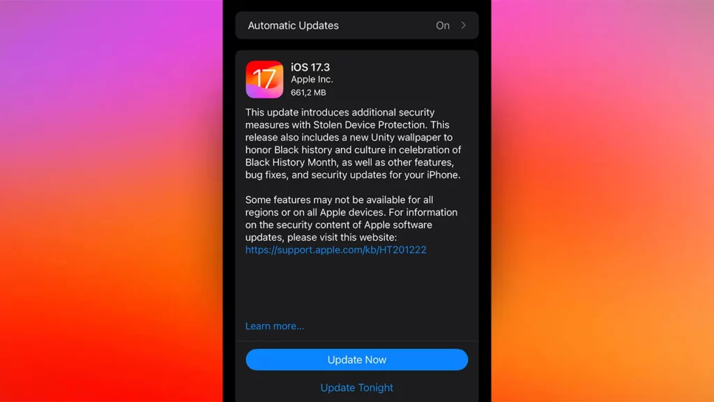 Apple запустила обновление iOS 17.3 с улучшенной защитой от краж для iPhone