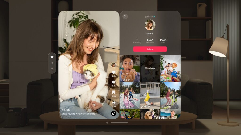 TikTok выпустила новое приложение для Apple Vision Pro
