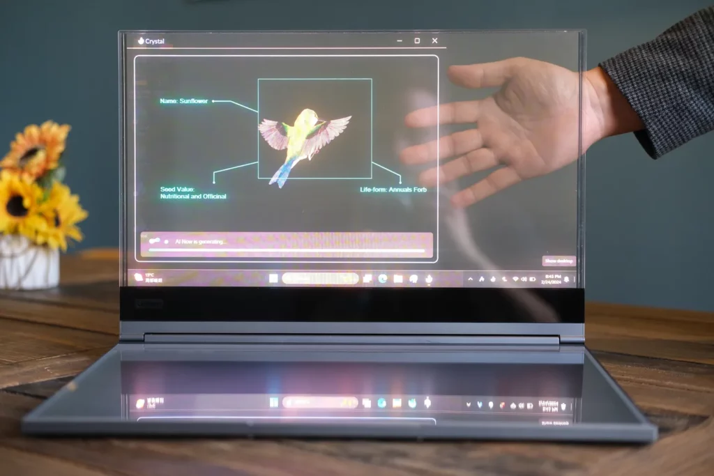 Lenovo представила свое видение ноутбуков с ИИ: показан прозрачный ThinkBook