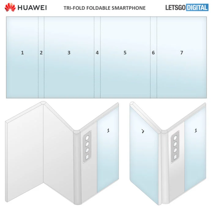 Huawei разрабатывает смартфон с тройным складыванием