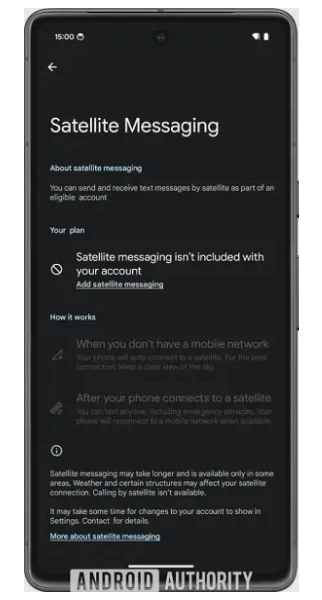 Google запустит в Android 15 функцию отправки текстовых сообщений со спутника