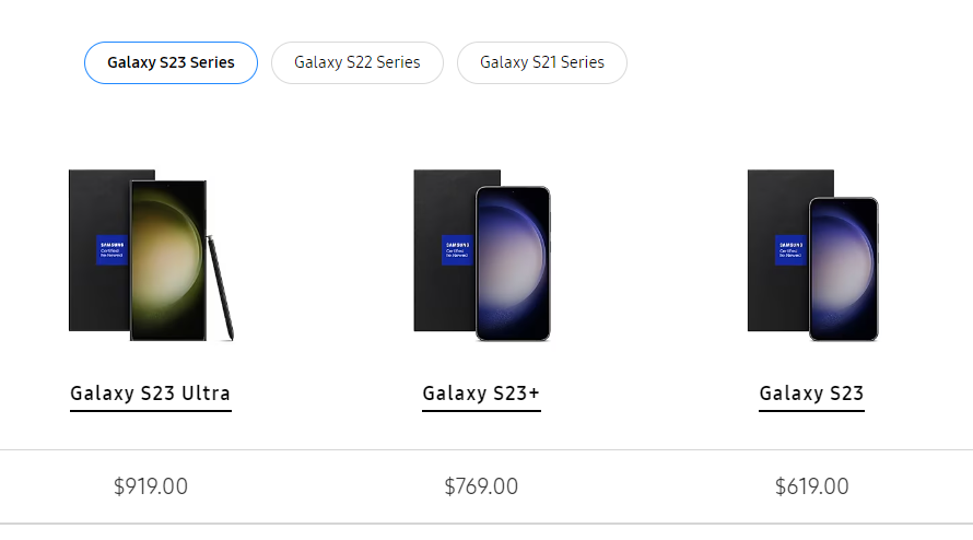 Уцененные Samsung Galaxy S23, Galaxy S23+ и Galaxy S23 Ultra появились в продаже