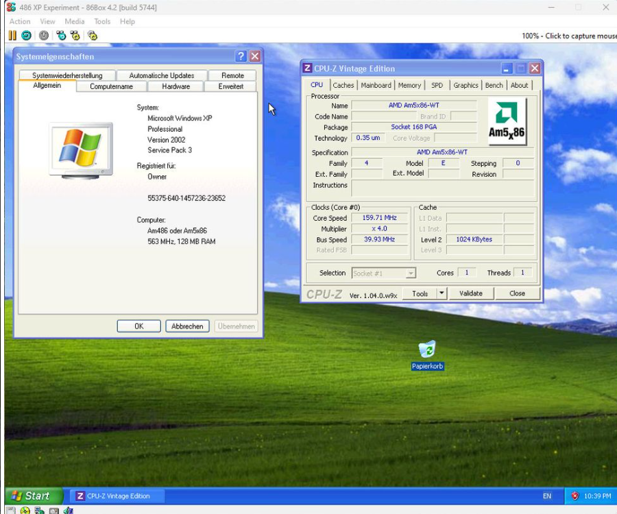 Windows XP запустили на старом процессоре Intel