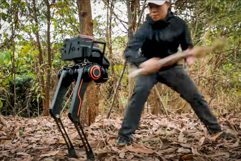 Учёные в КНР провели испытания в дремучем лесу робота из «Звездных войн»