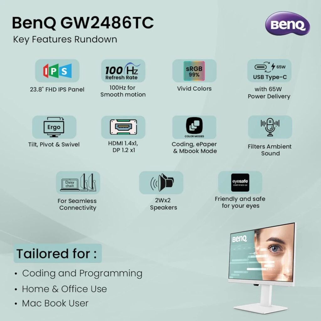 BenQ выпустила монитор с технологией защиты зрения