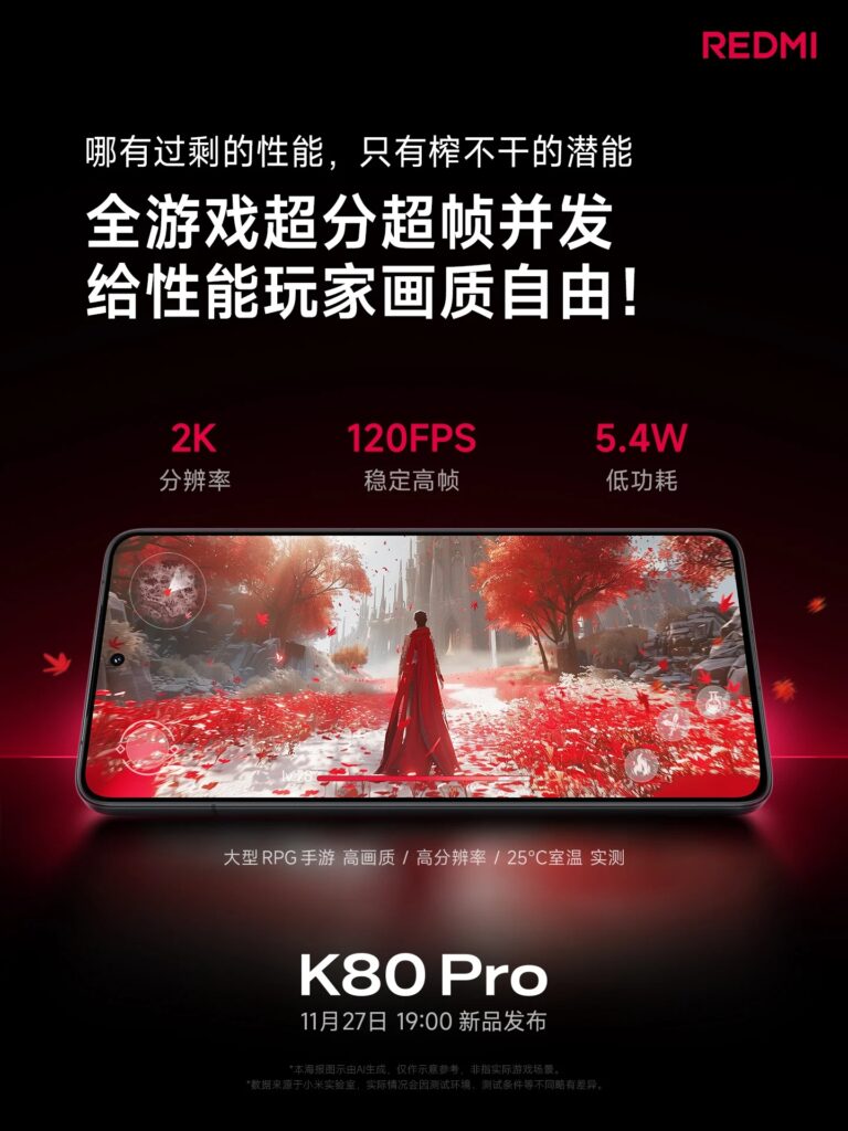 Redmi опубликовал результаты тестов Redmi K80 Pro в бенчмарке AnTuTu