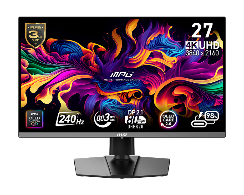 MSI анонсировала два премиальных игровых монитора QD-OLED на 500 Гц