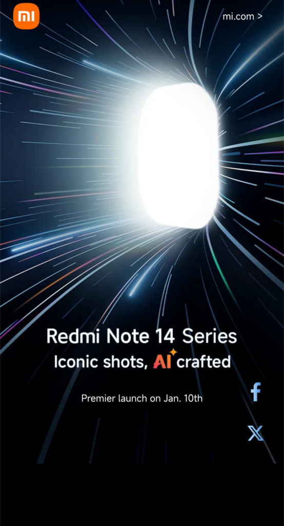 Xiaomi анонсировала глобальный запуск серии Redmi Note 14 на 10 января 2025 года