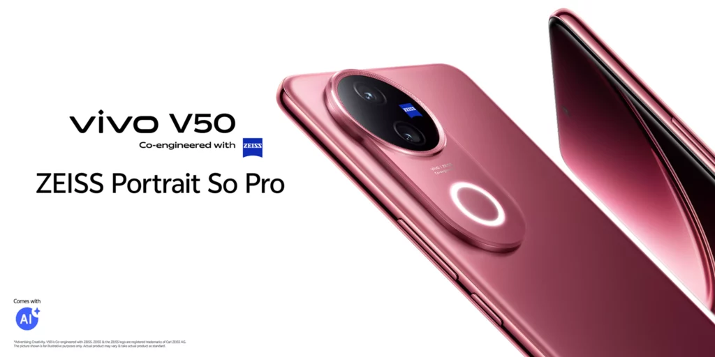 Vivo V50 5G: представлен флагман с мощной камерой и элегантным дизайном