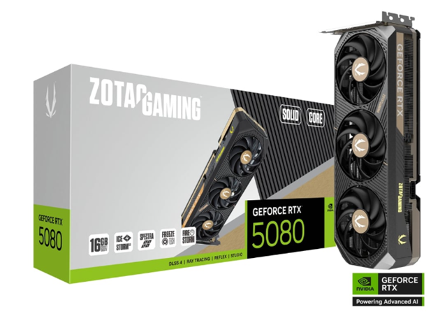 Zotac представила компактные видеокарты RTX 5080 и 5070 Ti